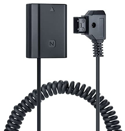Moman D-Tap vers NP-FZ100 Dummy Câble V-Mount Batterie, Adaptateur d'alimentation Extensible Battery Factice pour Appareil Photo Sony A7III A7RIII A7R4 A7MIII A7M4 A9 A9S A6600