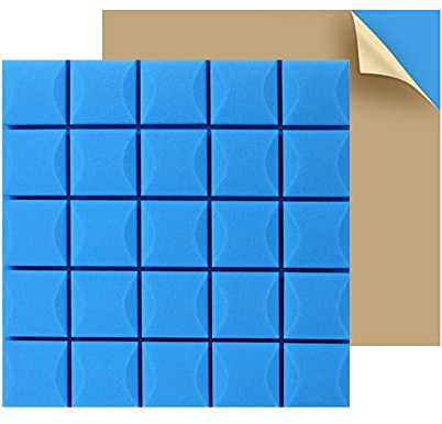Generic Anti-Noise Wall Acoustic Panels, Noise Reduction Wall Panel Fireproof & Soundproofing Studio Foam for Music Drum Room Quantity: 10PCS(Size:50 * 50 * 6cm,Color:Purple) (Gray 50 * 50 * 6cm)