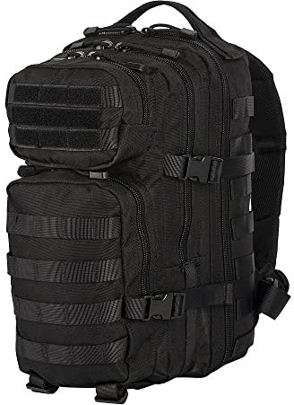 M-Tac Taktischer Molle-Rucksack, 20 l, Armee-Militär-Rucksack, Tagesrucksack, Kampftasche, Schwarz, 20L, Daypack Rucksäcke