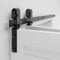 BONIKLUBA Doppel-Falttür-Scheunen-Schiebetür-Hardware-Kit für 2 Türpaneele, glatt und leise, 150 cm, schwarze Schiene und J-Roller (ohne Türen)