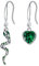 Hifeeled Schlangen & Herz Ohrringe Damen 925 Sterling Silber Herz Zirkonia Asymmetrisch Ohrhänger für Frauen Original Schmuck Geschenk für Freundin