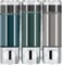 modunful Dispenser di sapone per doccia, senza trapano, dispenser di sapone per le mani da parete, per shampoo, gel doccia, sapone per le mani, bagno e cucina, argento, 3 x 300 ml
