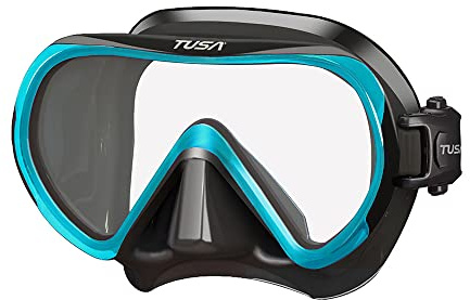 TUSA M-1011 Ino Scuba Diving Mask, Black/Ocean Green