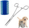 1 pinza dritta in acciaio inox, con 1 pettine per la rimozione dei pidocchi, pinzetta multifunzione, clip per animali domestici, pinza per sganciare la pesca, clip per il batuffolo di cotone