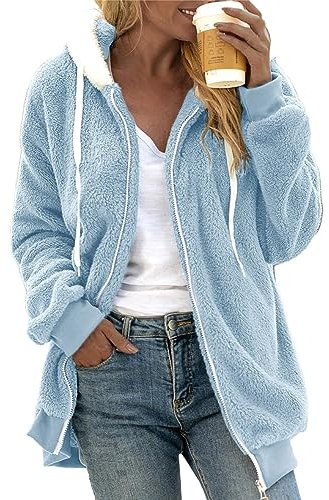GFPGNDFHG Winterjacke Damen Shirt Pullover schwarz Oversice Jacken Sweetjacke für Damen Weisse Sweatjacke Damen Pullover mit Daumenloch Kleid Lang Grau Sweatjacke Regenkape Loovincy