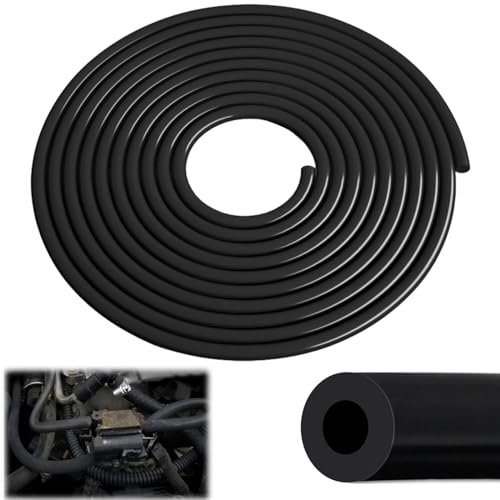 Tuyau En Silicone Durite De Depression Tuyau à Vide En Silicone 5 m DiamèTre IntéRieur 3 mm Bleu Convient à Toutes Les Pompes à Air, ManomèTres, Raccords à Vide De Turbine (noir 4mm)