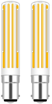 TRIJZHOU B15D Lampe Dimmbar 8W AC230V Warmweiß 2700K 2er-Pack | ersetzt 60-80W, 750 Lumen, Maislicht, Doppelkontakt, für Steh- und Deckenlampen