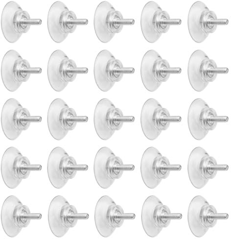 TNSLAND Saugnapf mit Gewinde, 15 Stück Stark PVC M5 x 13mm Saugknöpfe, Saugnäpfe mit 33mm Gewinde, Saugnapf Klein, Saugnäpfe für Fenster, Dekoration, Glatte Oberfläche