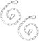 2pcs Gate Chain, 20 Inch Stainless Steel Gate Chain for Outdoor Fence Chain Link Gate Latch Chain for Swing Farm Gate Chain for Fence Yard (3mm Thick, Silver)