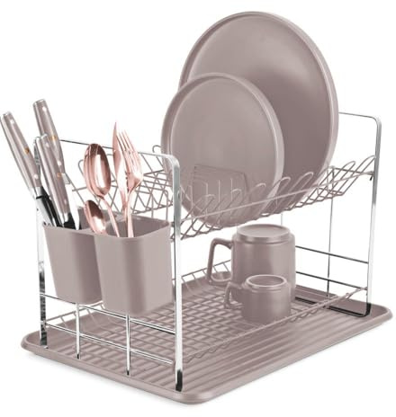 BERLINGER HAUS Geschirrabtropfgestell Taupe Collection | Stilvoll und Funktionell