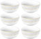 Wilmax - Saladiers - 6 pièces - Ø 12 cm - Porcelaine - Bol blanc - Bol avec motif doré - 380 ml - Pour les snacks, les salades - Élégant et résistant aux rayures - Idéal comme cadeau