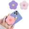 2 Pcs Pink Daisy Silicone Grip Stand - Cute Flower Cell Phone Holder - Collapsible Expandable Accessory for Smart Phone Tablet，Swappable Top Stand and Grip for Smartphones and Tablets