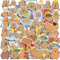 Kabwea 50 Stück Niedliche Tier Sticker, Sticker, Aufkleber, Capybara, Sticker Aesthetic, Sticker Set, Stickers, Scrapbook Stickers, Laptop Sticker, Aesthetic Sticker