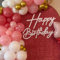MASTRON Happy Birthday-Schild für Hintergrund – Glitzer-Filz, Happy Birthday-Buchstabenschild für Ballonbogen (Rose Gold)