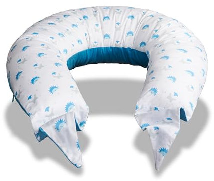 KOALA BABYCARE Stillkissen und Schwangerschaftskissen XL – Schwangerschaftskissen, multifunktional, austauschbarer Bezug, 100 % Baumwolle, abnehmbar und waschbar