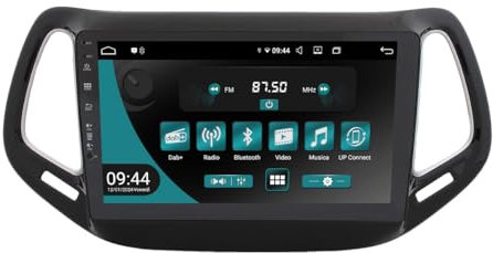 JF Sound - Android Autoradio JF-031JC-UP - Für Jeep Compass (ab 2016) - 10 HD - CarPlay/Android Autokabel - GPS - 2GB RAM - 16GB ROM - DAB+ - Hergestellt in Italien
