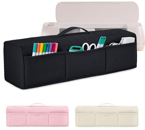 IMAGINING Stretchy & Washable Padded Dust Cover Compatible with Cricut Maker 3, Maker 4, Explore Air 2, Explore 3, Explore 4 Machines – with Pockets for Cricut Accessories and Suppliers, Tools