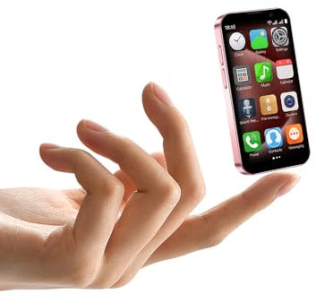 YOHOPE Mini Teléfono Móvil 3 Pulgadas Pantalla HD Dual SIM Dual Standby 2GB RAM, 16GB ROM,Reconocimiento Facial WiFi Smartphone Compacto para niños y copias de Seguridad (Rosa)