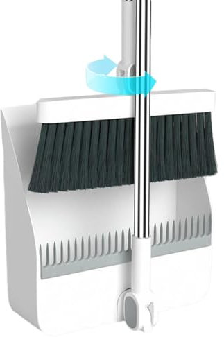 Kehrgarnitur mit Kehrschaufel und Kehrschaufel – Kehrmaschine und Kehrschaufel für Küche, Garage, Garten, Esszimmer, Bad, Eingangsbereich