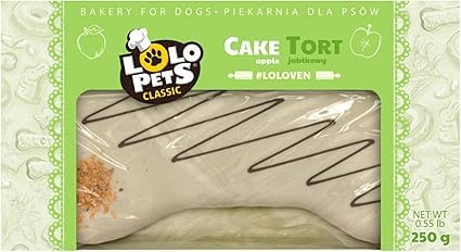 Dog Birthday Cake – Edible Bone-Shaped Treat with Natural Ingredients – Safe Colours – Handmade Decorations – Gift for All Dog Breeds & Sizes (250g, Apple)