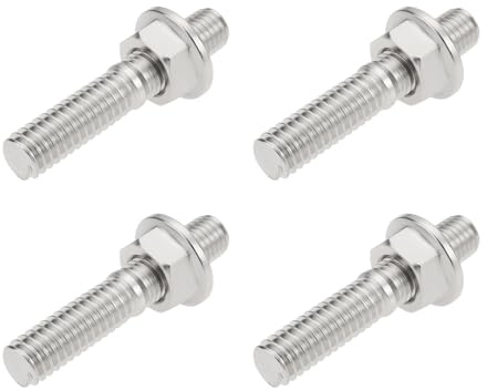 OTOTEC Lot de 4 écrous de Fixation pour Goujon d'échappement BC22976 Compatible avec Har-Ley Softail Dyna Et Sportster