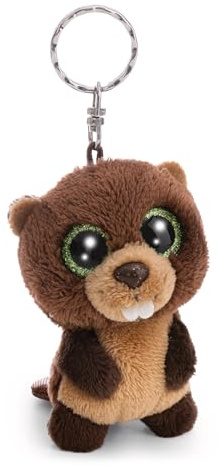 Schlüsselanhänger GLUBSCHIS Biber Bobston 9cm - braun - Treuer-Plüschbegleiter für Rucksack oder Tasche, Schlüsselhalter für Klein und Groß | 63041