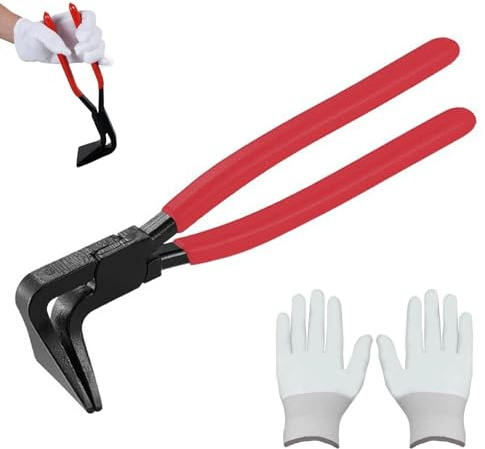 Alicates Plegables 90°, 1 Pieza 6cm de Ancho Alicates para Doblar Chapa, Alicate de Hoja para Metalurgia, Juego de Alicate Plegables, con Mango y Guantes, para Techadores, Fontaneros