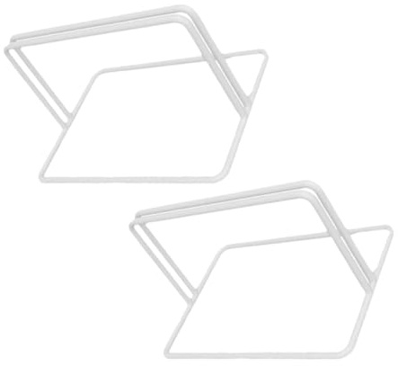LOPUNER Gefrierschrank Organizer 2 Stück Trennwände aus Eisen Weiß mit Metallregal Basis für Tiefkühltruhe und Kühlschrank Stabiler Separator für Haushaltsgeräte