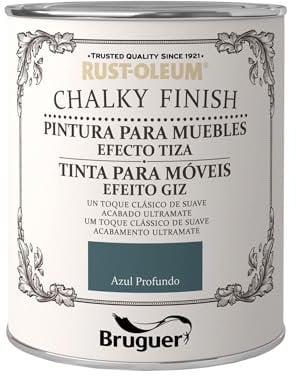 Rust-Oleum Bruguer Chalky Finish pintura para muebles Azul Profundo 750 ml