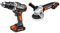 WORX PACK TALADRO PERCUTOR WX372 + AMOLADORA 115MM WX800 A BATERIA 20V 2. 0A LI-ION (2 BATERIAS)
