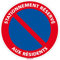 Panneau - Stationnement Réservé aux Résidents - Diamètre 250 mm - Plastique Rigide PVC 1 mm - Protection Anti-UV - Très Résistant en Extérieur