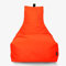 Lounge Sitzsack Liege Beanbag 32 Farben wählbar 90cm(Ø) Rückenlehne Bodenkissen Indoor Outdoor Sitzsäcke Gaming Kinder Bean Bag Erwachsene Riesensitzsack gefüllter Sessel (Neonorange)