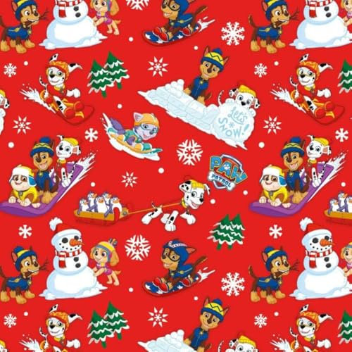 Danilo Cards Paw Patrol Weihnachts-Geschenkpapier – 4 Meter Rolle Wrap Paw Patrol Weihnachten