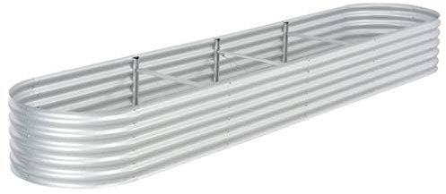 Festnight Jardinière Acier Galvanisé Pot de Plante Jardinieres Exterieur pour Jardin, Balcon ou Patio, etc