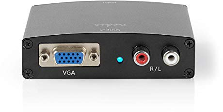 NEDIS HDMI T Converter - Entrada HDMIT - VGA Female / 2X RCA hembra - 1 vía - 1280x768-1.65 Gbps - Aluminio - antracita