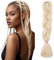 Silk-co Braids Extensions 60cm Kunsthaar zum Einflechten, 1 Stück Braids Haare, Crochet Hair Für Jumbo Braids Box Braid Twist Zopf Haarverlängerung Bleichblond