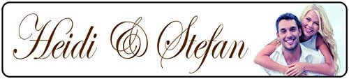 Personalisiertes Hochzeitsauto-Kennzeichen ? Brautauto Schild, UV-beständiger Digitaldruck, 520 x110mm