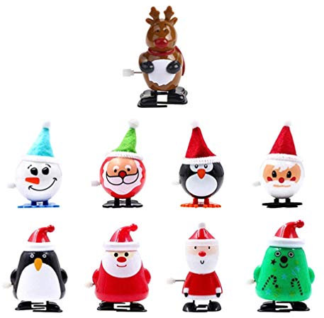 STOBOK 9 Stücke Aufziehspielzeug Weihnachten Spielzeug Weihnachtsfiguren Weihnachtsfeier Spielzeug Gastgeschenk Party Mitgebsel Gemischter Stil