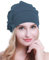 osvyo Baumwolle Chemo-Turbane Kopfbedeckung Beanie Mütze Kappe für Frauen Krebs Patienten Haarausfall Cerulean BLAU