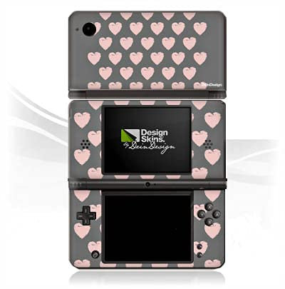 DeinDesign Skin kompatibel mit Nintendo DSi XL Folie Sticker Herz Valentinstag Muster