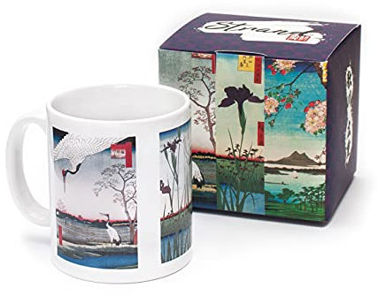 Strand Clothing Boxed Mug Set – Hiroshige Japanese Woodblock Art Japan Flowers Landscape Cup