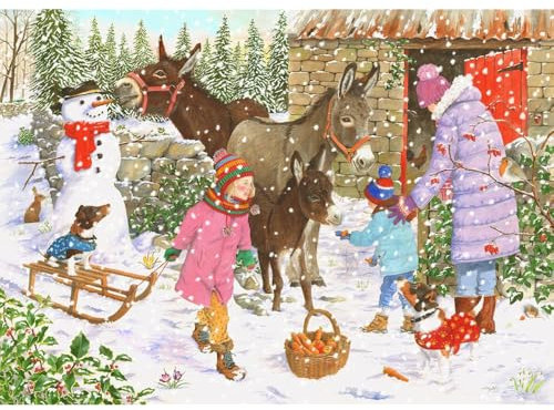 The House of Puzzles - Little Donkey Puzzle - 1000 Teile Puzzles für Erwachsene, Künstler illustriert, malerische Landschaft, Deluxe-Puzzle-Geschenke