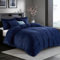 Omela Warm Fleece Winter Bettwäsche 220x240 Marineblau Cashmere Touch Plüsch Bettbezug mit Kopfkissenbezug 80x80 cm 3 Teilig Flauschig Coral Fleece Microfaser Winterbettwäsche Set Reißverschluss