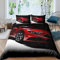Teens Race Car Trösterbezug Speed Sports Car Red Automobile Extreme Sport Theme Bettwäsche Set Dekorativer 2 Stücke Bettbezug mit 1 Kissenbezug 135x200 für Kinder Jungen Erwachsene Herren