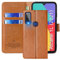 FMPCUON - Carcasa para Alcatel 1L 2021, Funda de Piel sintética para Alcatel 1L 2021, Funda de Piel sintética, con Tapa Protectora magnética, para Alcatel 1L 2021, Color marrón