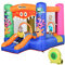 Outsunny Casa Gioco Castello Gonfiabile Gigante per Bambini 3-8 anni Trampolino Rimbalzante Colorato con Scivolo e Canestro 250cmx180cmx175cm