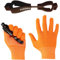 FUZZIO 24 Paar Arbeitshandschuhe Herren Gr 9, Arbeitshandschuhe mit Noppen Orange, leichte Gartenhandschuhe Herren, Arbeitshandschuhe Damen, Handwerker Handschuhe Herren mit Handschuhclip