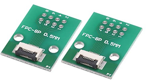 sourcing map FFC FPC PCB Convertidor Placa 8P 0.5mm Enchufe Lateral, Reverso 1.0mm, a DIP 2,54mm para LCD 3D Impresora Cámara DVD TV Ordenador Portátil Audio Paquetes 2