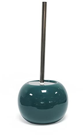 douceur d'intérieur, Brosse WC (Diamètre 15.8 x 37 cm) Bullea Bleu/Emeraude, Céramique