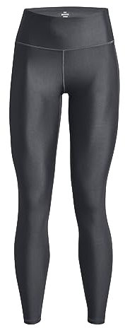 Under Armour Womens Warmup Bottoms Women's HeatGear® Full-Length Leggings, Pitch Gray, 1376327, Size LG